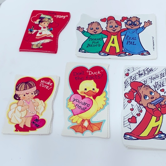 Valentines cards for scrapbook ephemera vintage old school - Picture 1 of 10